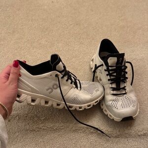 On Running Women's Black and White Athletic Shoes